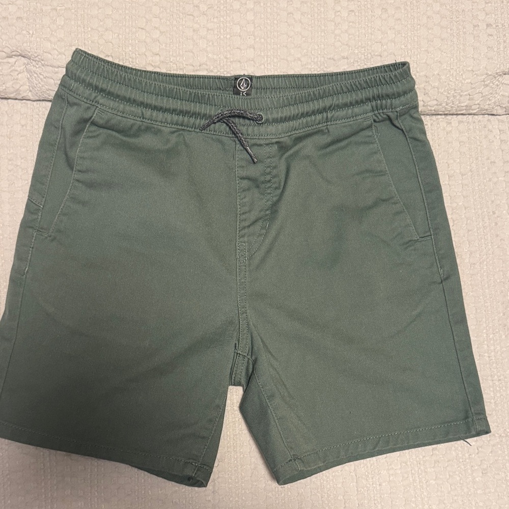 Volcom Men's Forest Green Athletic Shorts with Drawstring